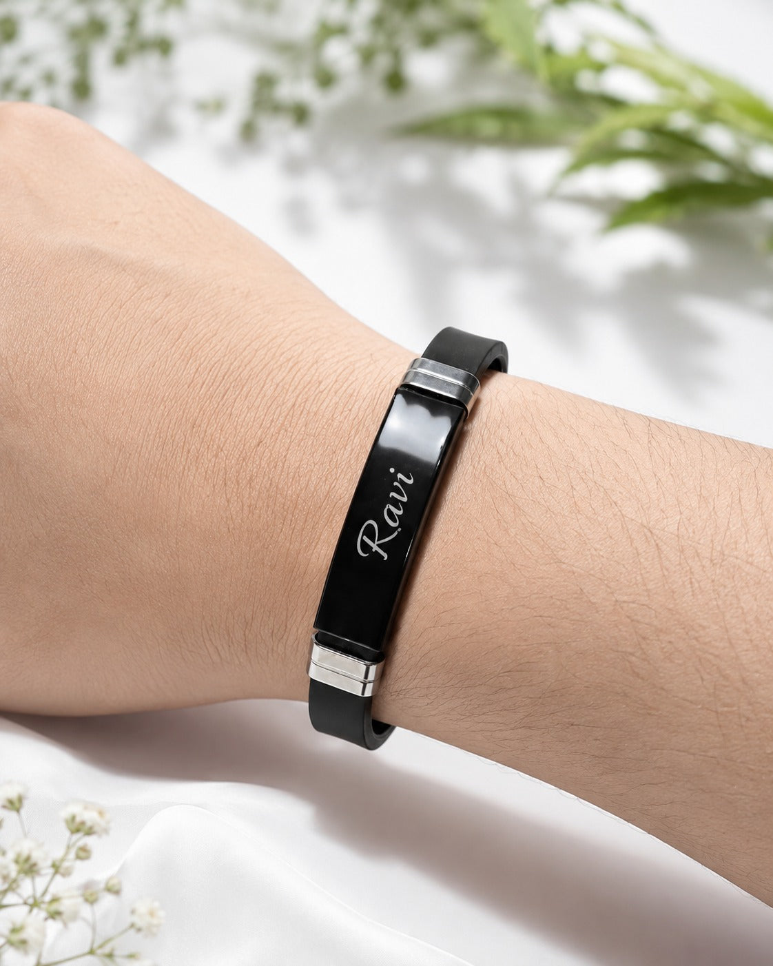 Personalized Black Name Rakhi for Brother