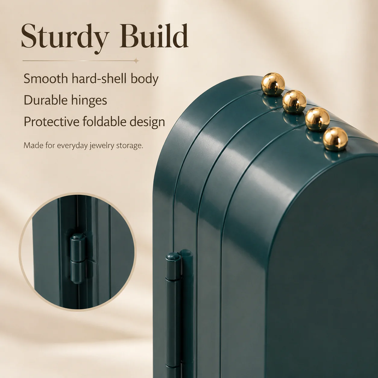 Viral 3-fold elegant Green Jewellery box