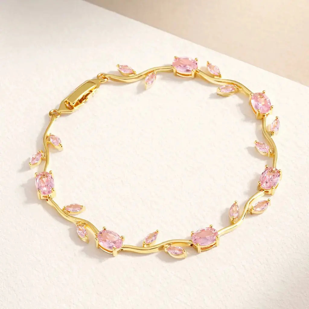 Ring Watch + Tulip Floral Bracelet Combo